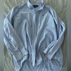 ☀️3/$25 Polo Ralph Lauren Blake blue white striped button down shirt xxl